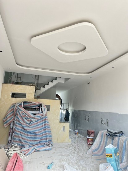 Công trình đã ra đến sân. Chủ nhà sắp có nhà mới rồi.